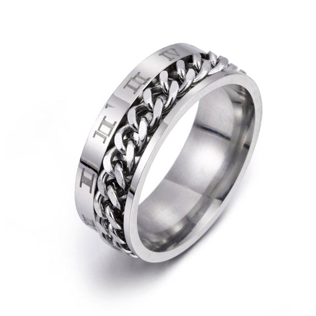 Stainless Steel Chain Fidget Ring