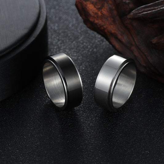 Titanium Steel Spinner Anxiety Ring For Men - Anti Stress