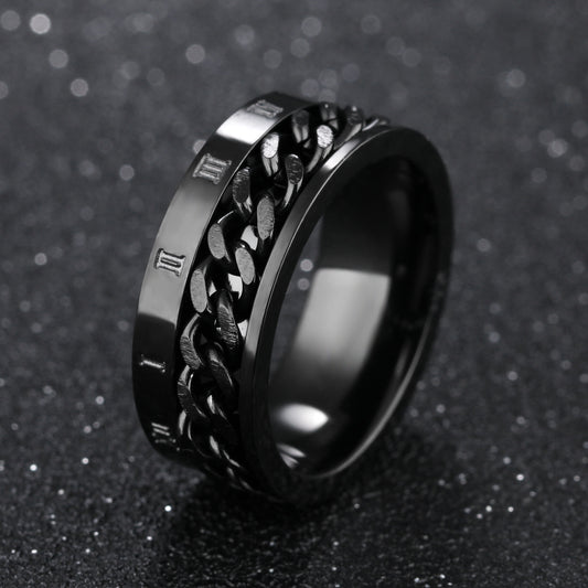 Stainless Steel Chain Fidget Ring