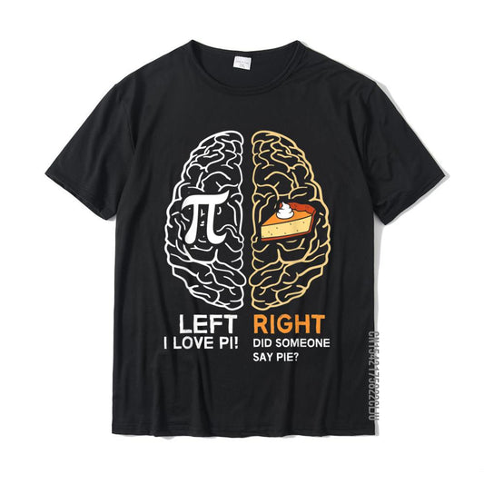 Left Vs Right Brain Pie T-Shirt